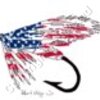 Fly Fishing Lure USA Flag
