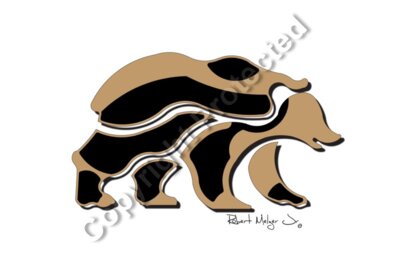 Black Bear Black and Tan Artwork