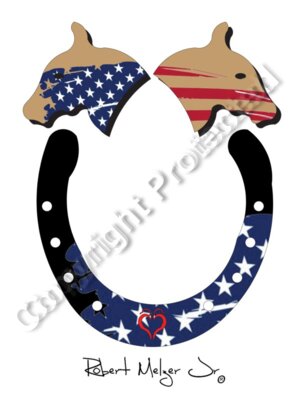 Horse Shoe and Horse Heads Artwork 