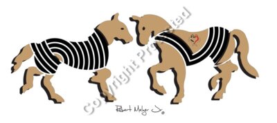 Two Horses Kissing Artwork