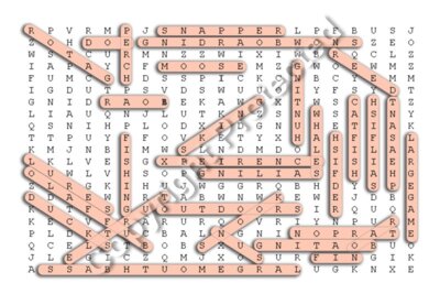 Outdoors Themed Crossword Artwork