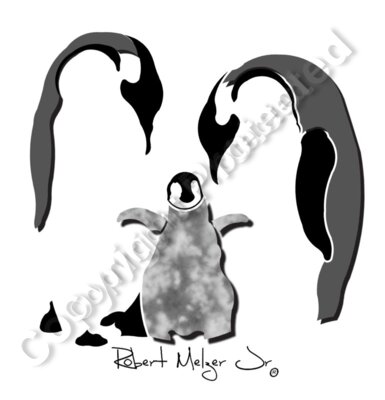 Penguin Family Artwork