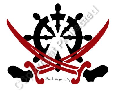Ships Wheel and Swords Artwork #1