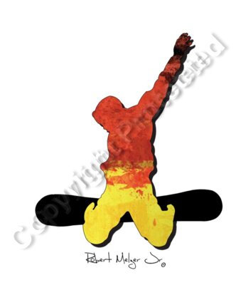 Snow Boarding X Figure Artwork