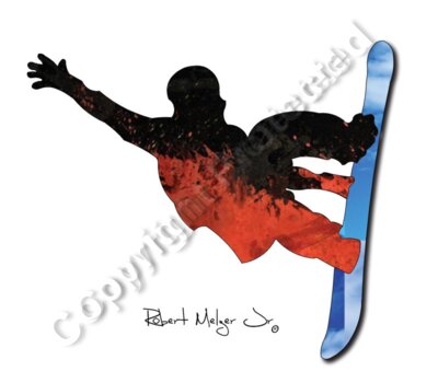 Snow Boarding Grap Flip Artwork