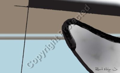 Half Whale Tail Colored Artwork