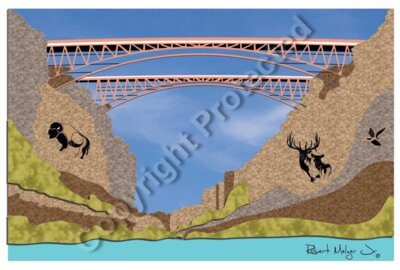 Canyon Bridge in Nevada Artwork