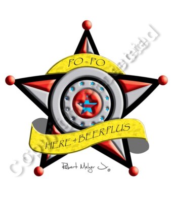 PO-PO Badge inspired Artwork 