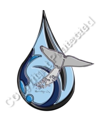 Whale Tail and Water Droplet Artwork