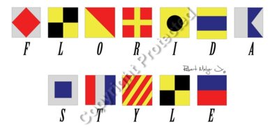 Florida Style Boat Flag Artwork