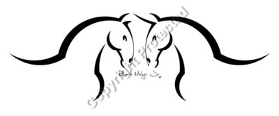 Unicorn and Horse Heads facing off Artwork